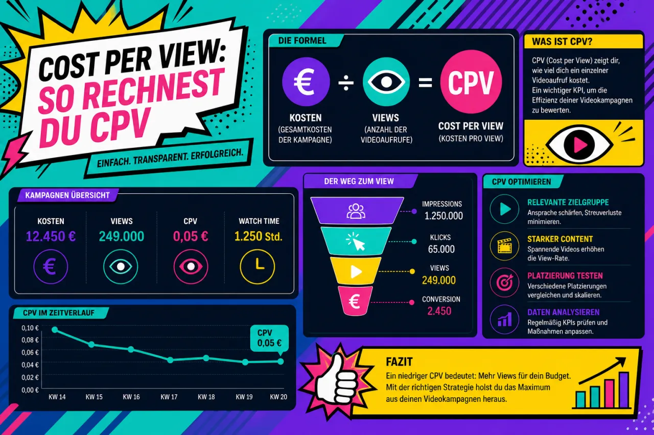cost per view cpv berechnen