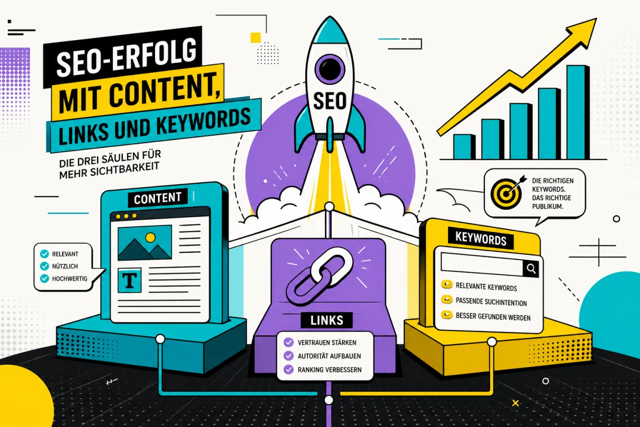 SEO-Erfolg mit Content, Links und Keywords