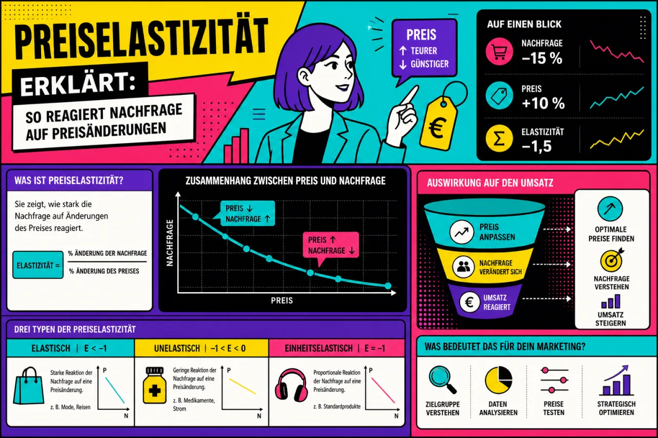 Preiselastizität erklärt: So reagiert Nachfrage auf Preisänderungen