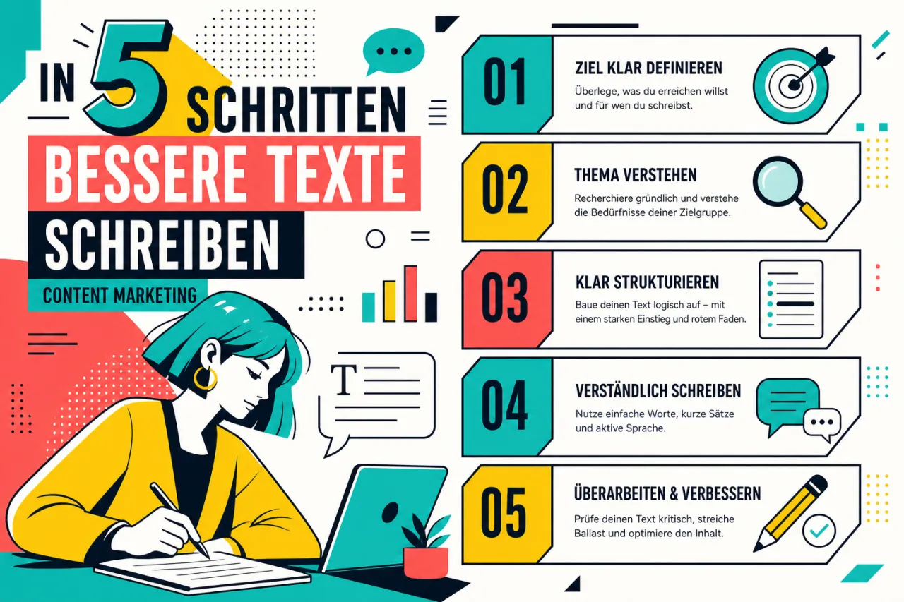 In 5 Schritten bessere Texte schreiben