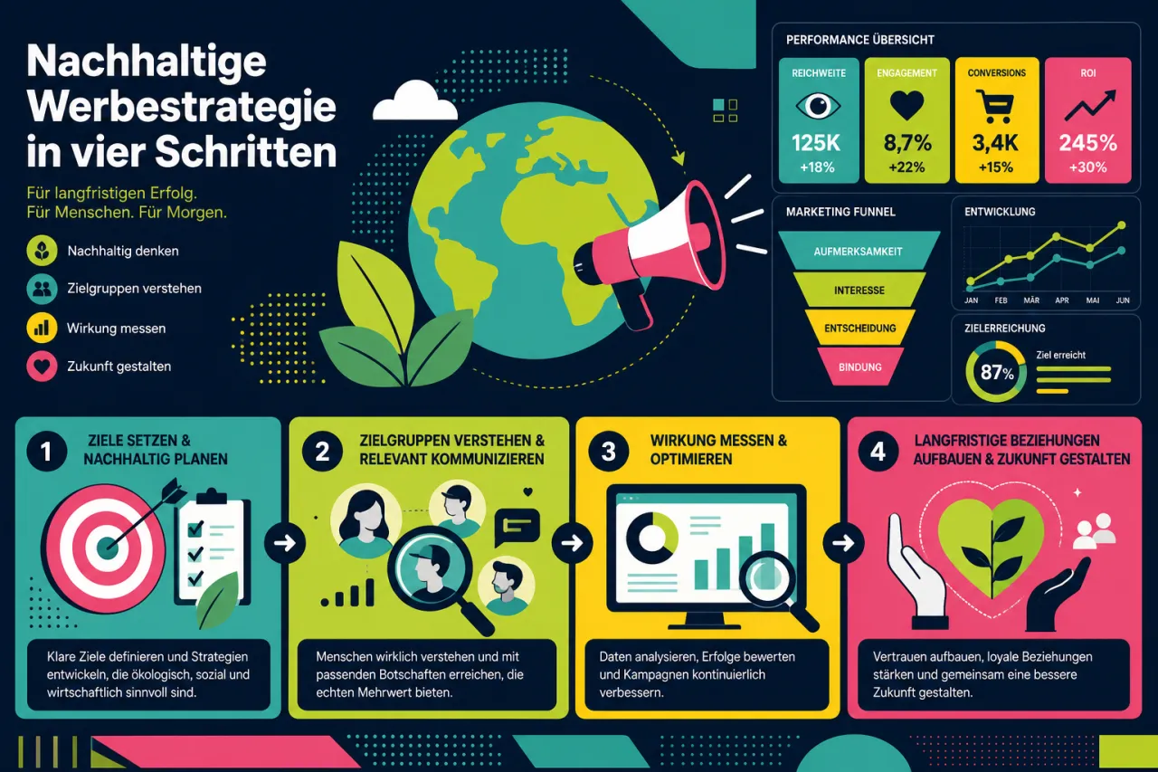 Nachhaltige Werbestrategie in vier Schritten