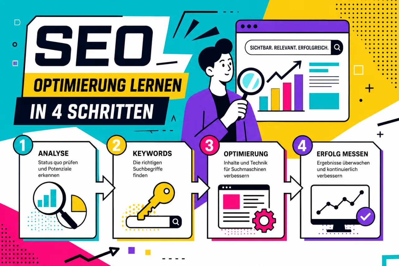 SEO Optimierung lernen in 4 Schritten