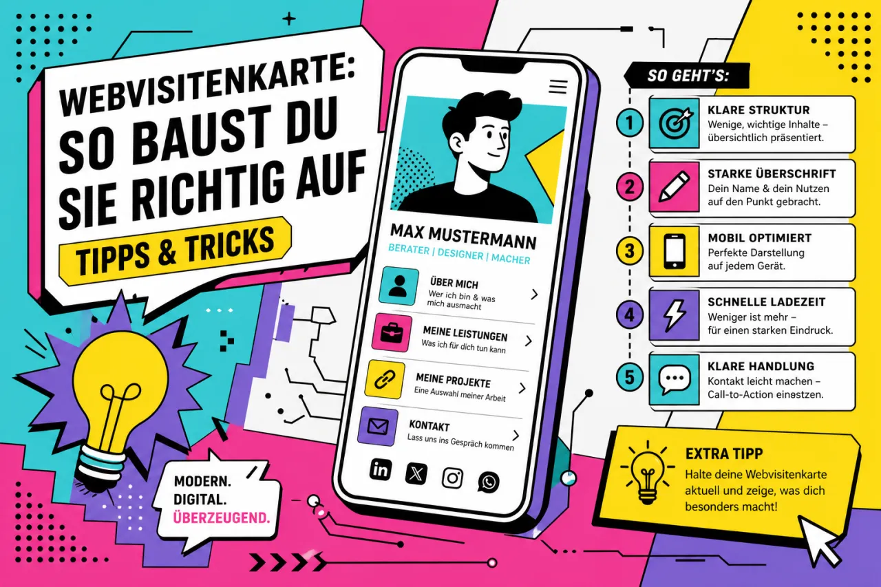 Webvisitenkarte: So baust du sie richtig auf