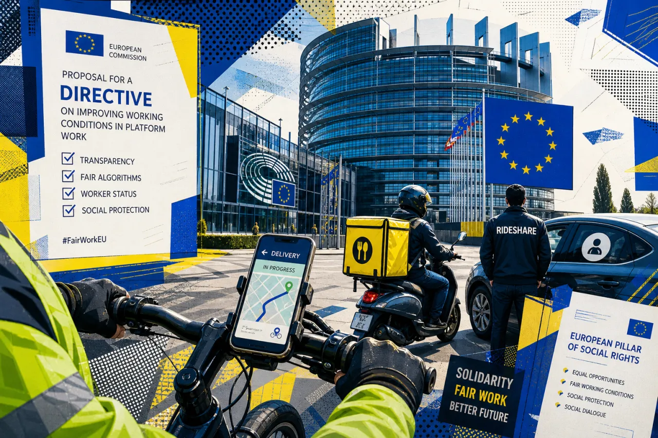 Revolutionäre Entscheidung in Straßburg - Plattformarbeiter sollen mehr Rechte erhalten! EU setzt klare Regeln für faire Arbeitsbedingungen durch.