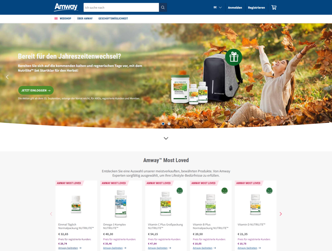 Amway ist eine Network-Marketing-Firma