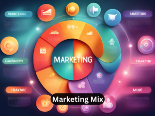 Marketing Mix Kombination verschiedener Marketinginstrumente und -techniken.