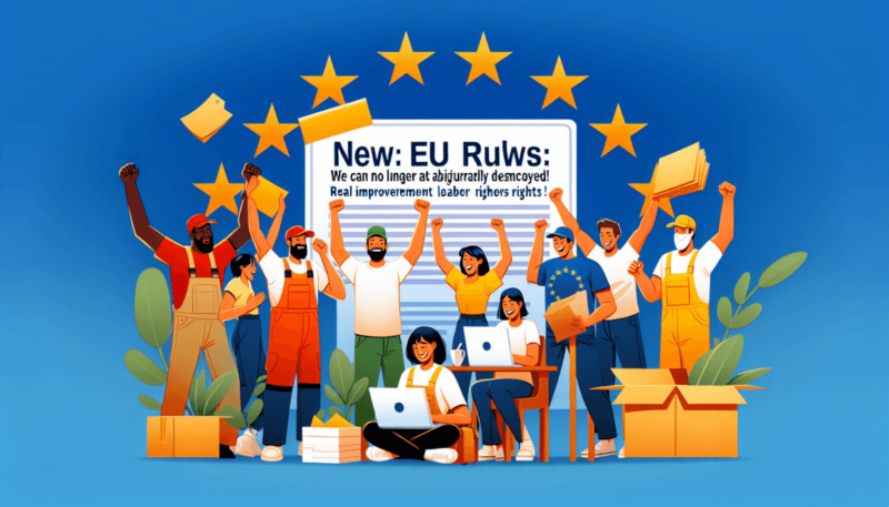Neue EU-Regeln: Plattformarbeiter können nicht mehr automatisch entlassen werden! Echte Verbesserung der Arbeitsrechte in Sicht.