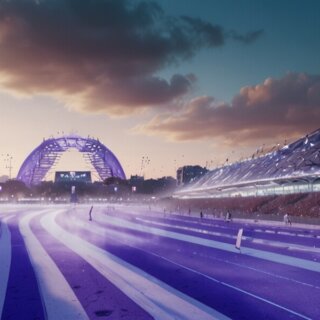 Paris 2024: Lila Laufbahn aus recycelten Muschelschalen!