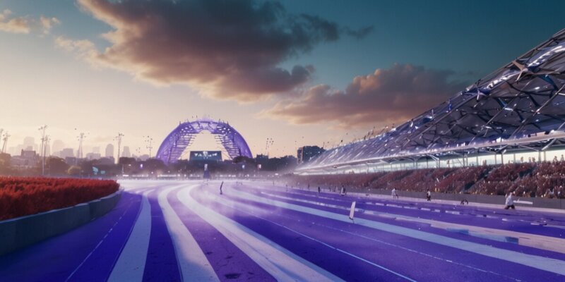 Paris 2024: Lila Laufbahn aus recycelten Muschelschalen!