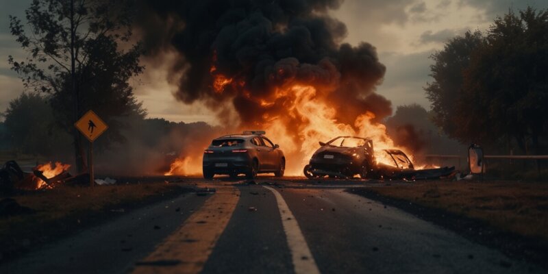 Tragödie in Frankreich: Elektroauto geht in Flammen auf!